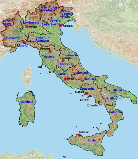 Map of Italy