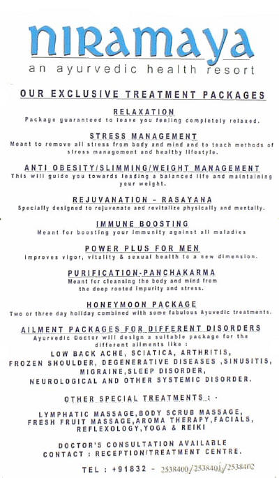 Ayurveda Treatments info.